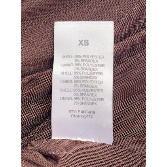 NIA Brown Velvet Cropped Corset Top - Square Neck Wide Straps - Size XS - Picture 10 of 11